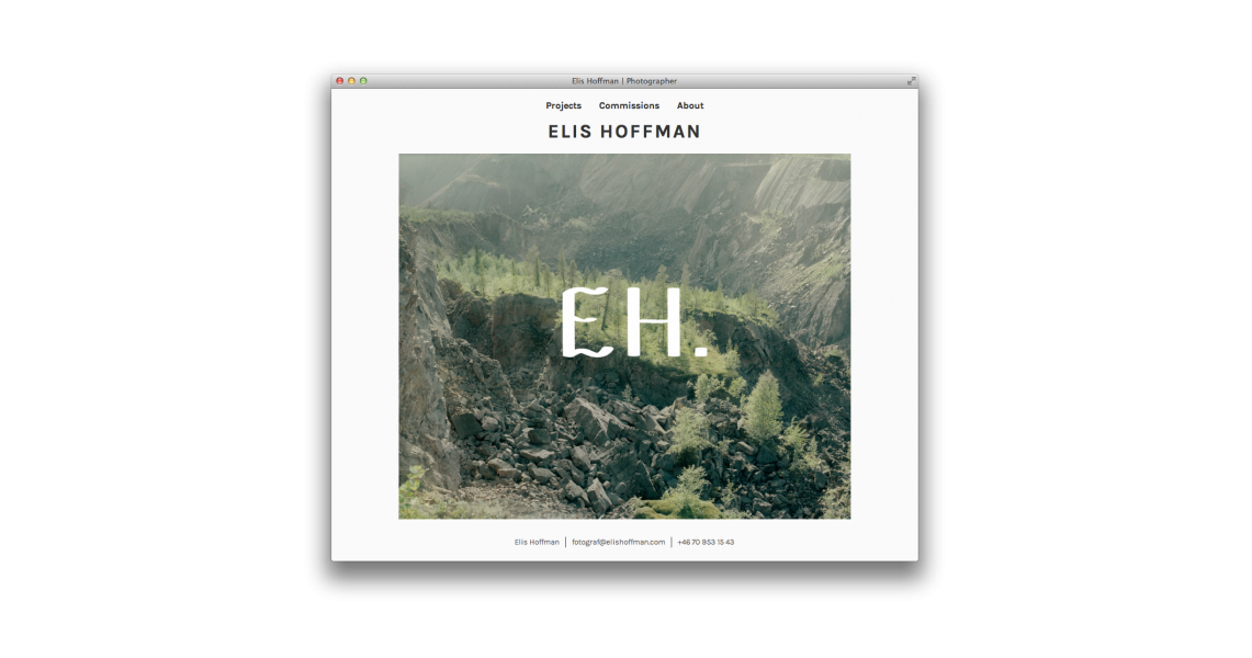 Photographer Elis Hoffman's work with both his own art projects as well as commissions for magazines, newspapers and book publishers. The starting point for Elis' new visual identity was his fascination for the relation between courage and vulnerability. 